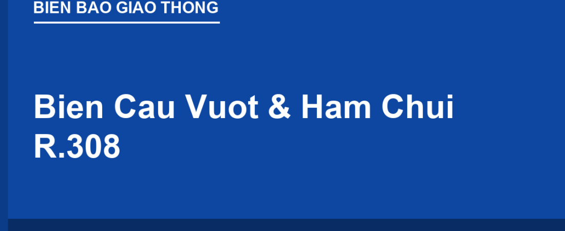 Biển Cầu Vượt & Hầm Chui R.308/R.420/R.421: Quy Tắc Và Mức Phạt 2025