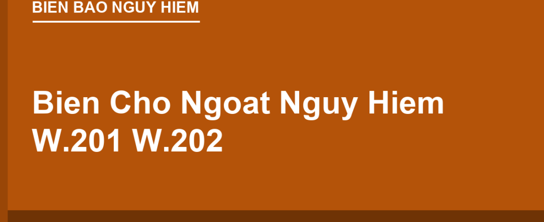 Biển Chỗ Ngoặt Nguy Hiểm W.201, W.202: Ý Nghĩa & Cách Đi An Toàn