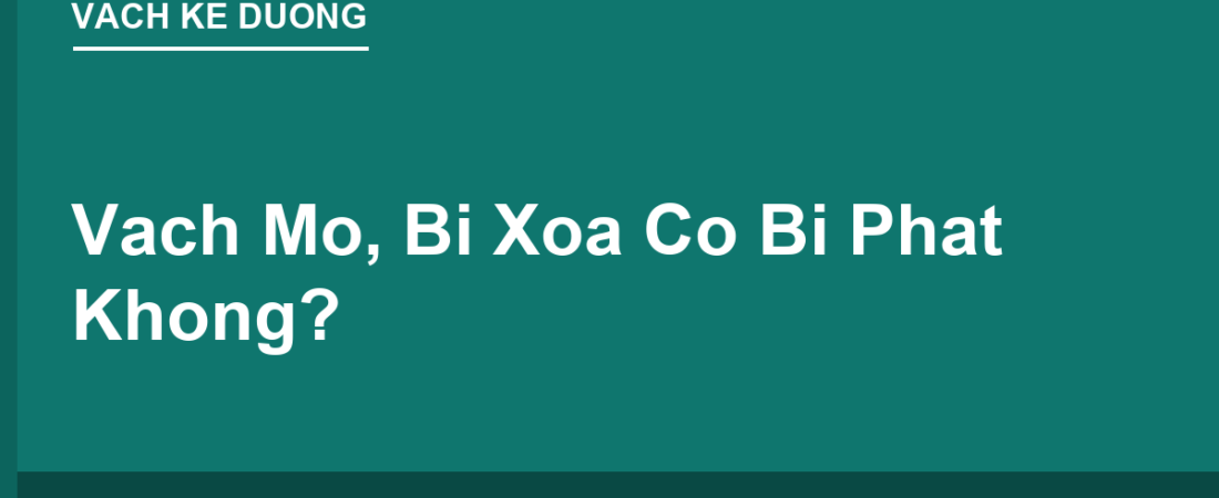 Vạch Mờ, Vạch Bị Xóa Có Bị Phạt Không? Quyền Lợi Người Lái