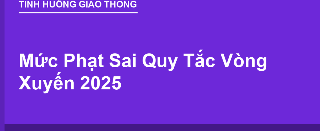 Mức Phạt Sai Quy Tắc Vòng Xuyến 2025: Tra Cứu Đầy Đủ