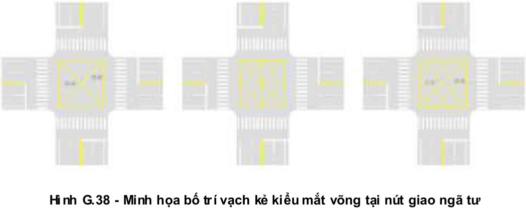 Vạch mắt võng tại nút giao ngã tư