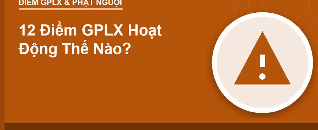 12 Điểm GPLX Hoạt Động Thế Nào?