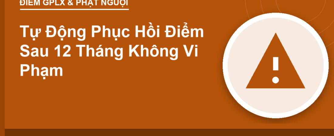 Tự Động Phục Hồi Điểm Sau 12 Tháng Không Vi Phạm